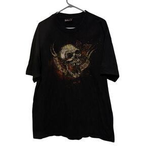Miami Ink Skull Size XL Black T-Shirt